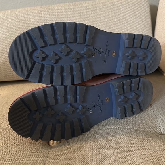 Louis Vuitton Mens 20 Landscape Combat Boots Purple LV size 40 EU - Picture 4 of 8